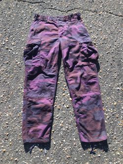 OVERDYED PURPLE CAMO CARGO PANTS