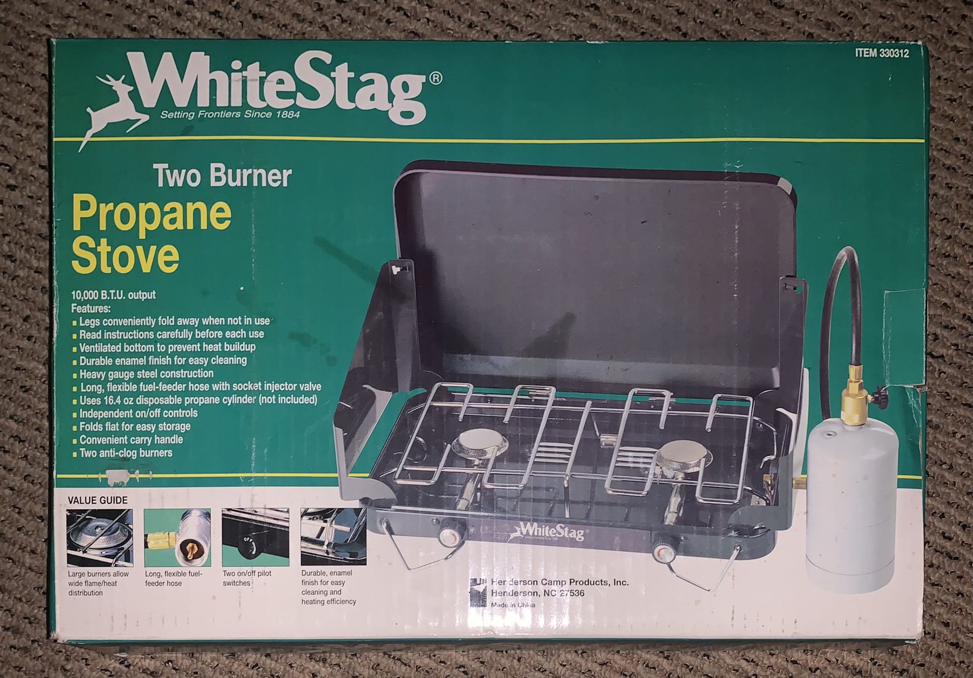 White Stag Propane Camping Stove New