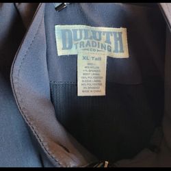 Duluth Trading Co. Full Zip Snap Stretch Nylon Jacket Dress Coat Men's XL Tall