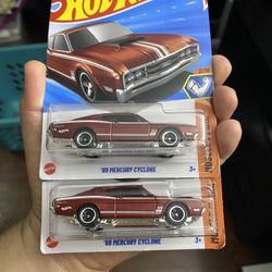 Hot Wheels 🛞 '69 MERCURY CYCLONE $5each