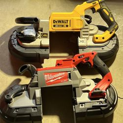 Milwaukee Y Dewalt Band Saw 5” Tool Only $280 Each Cada Uno 