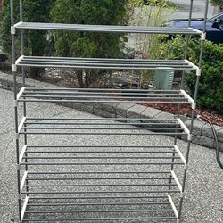 8-Tier Lightweight Metal Shoe Rack Organizer (Holds 32–40 Pairs)