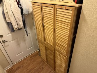 Large Bamboo Shoe Cabinet / Storage Unit