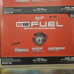 Milwaukee M18 Fuel 6-1/2" Circular Saw Tool Only 