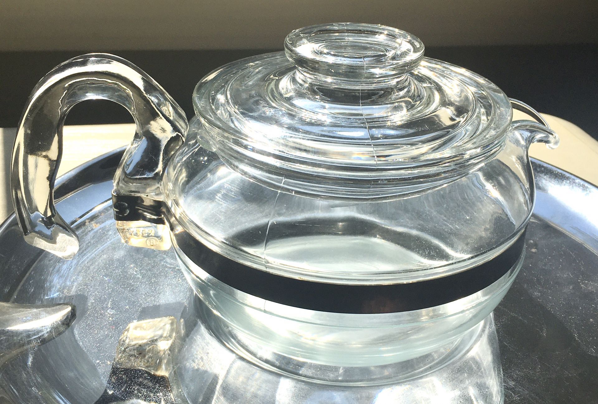 Pyrex Flameware Glass Tea Pot Model #8446