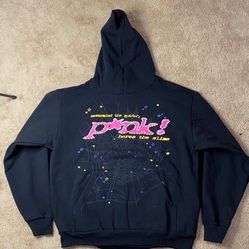 PINK sp5der hoodie (AUTHENTIC) in black