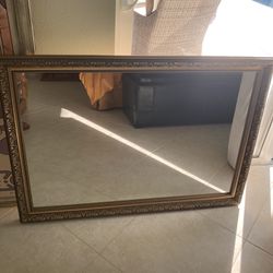 Gold Gilt Large Wood Mirror