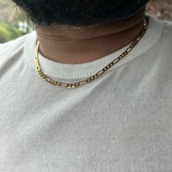 Mens Gold-Tone Figaro Chain – 19”
