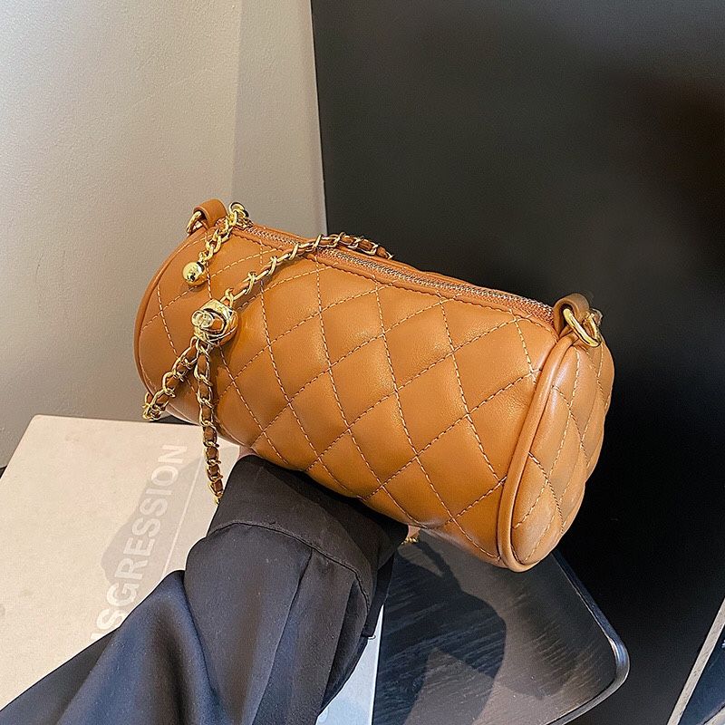 Super popular small bag women’s summer versatile 2025 new fashion niche pearl chain cross-body bag high-end cylinder bag