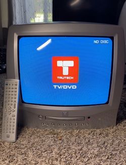 Trutech Retro Gaming 13 CRT TV/DVD Player combo Television Tested w Remote T1300