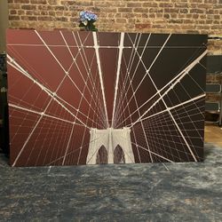 Brooklyn Bridge Print  5 x 3.3 feet