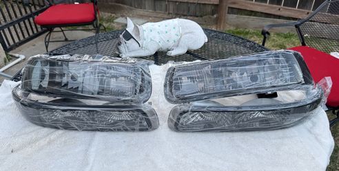 00-06 Chevy Silverado Smoke Clear Reflector Headlights Parking Lights