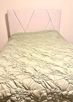 Queen Sized Mattress with Gray Bed Frame
