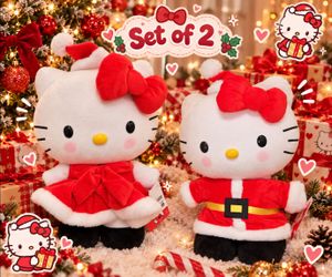 Hello Kitty Christmas Greeter Plush Set of 2