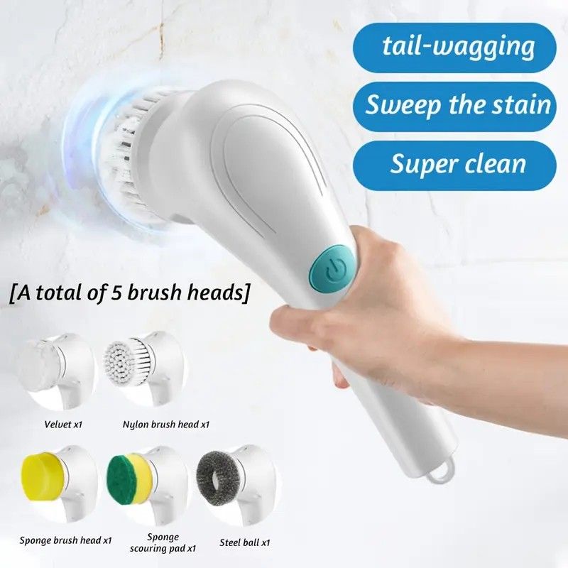 Portable Wireless Handheld Electric Cleaning Brush