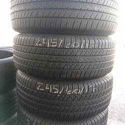 One Set Of Four Used Michelin 245 / 60 / R17 With 80% Of Thread Or Life
