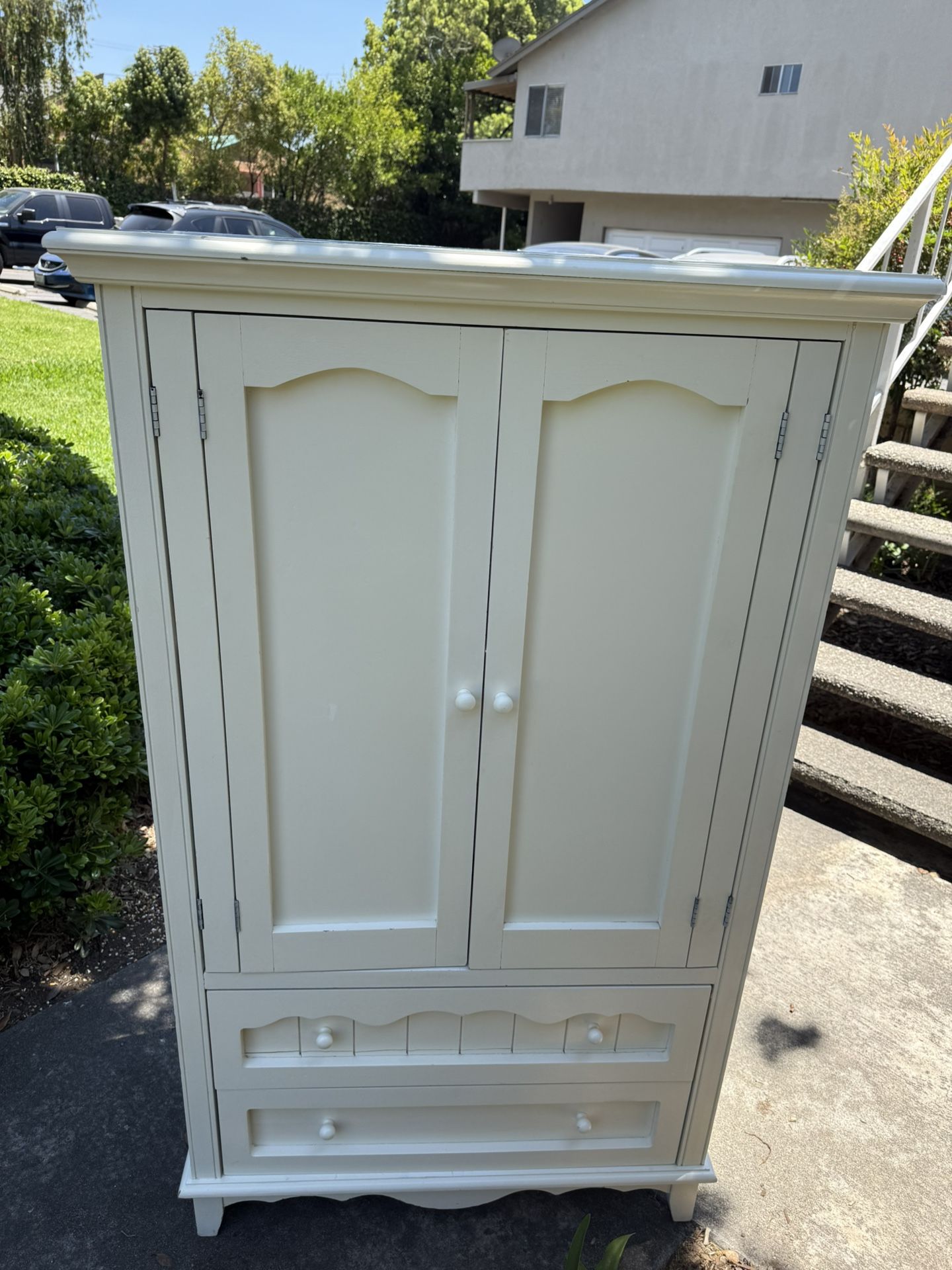 Armoire + Night Stand Pair (White)
