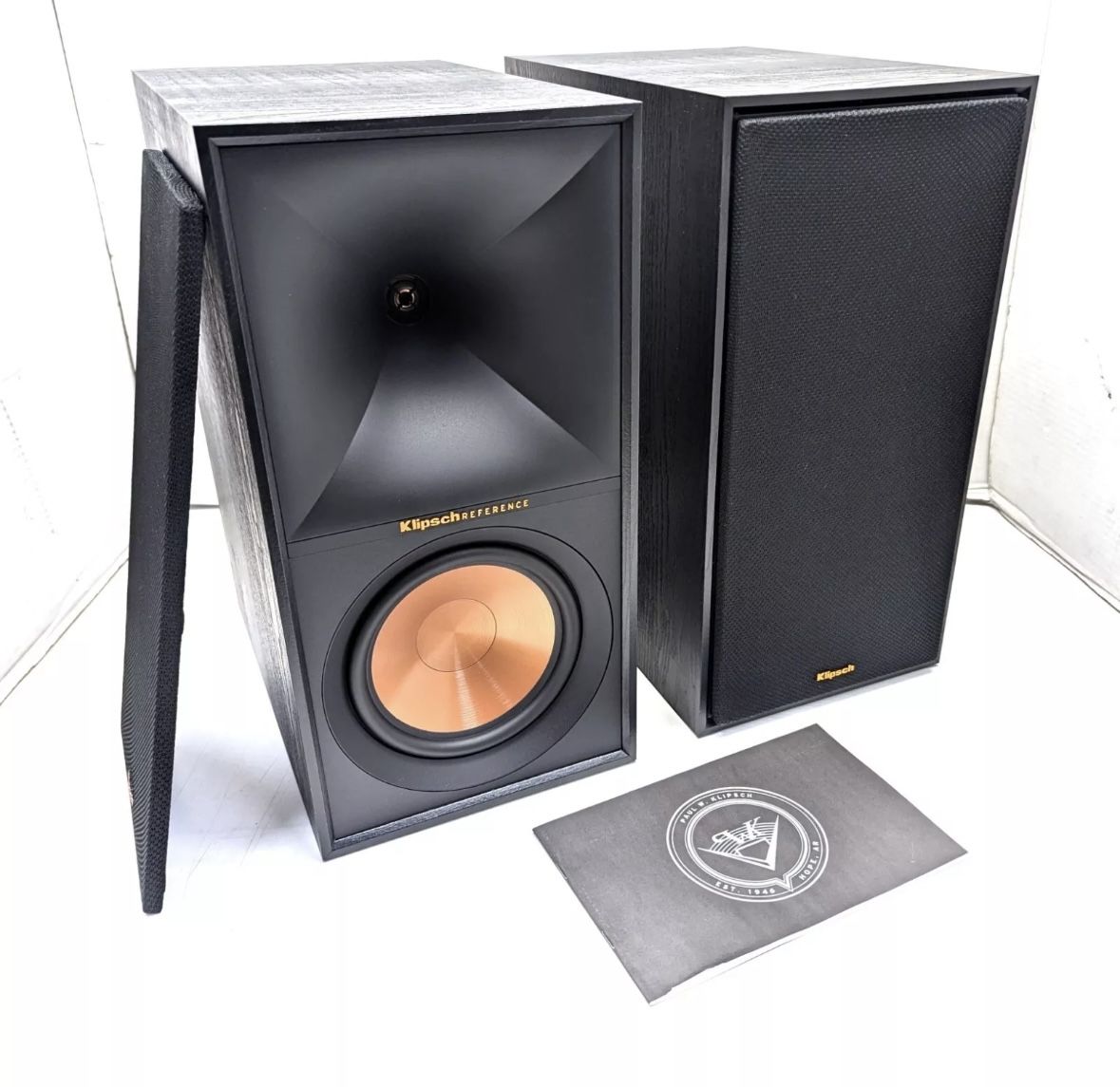 Klipsch -Powerful (R-60M) Monitor/ Bookshelf Speakers (NEW)- 1β Aluminum LTS Tweeter, Premium Design, Tractrix Horn Technology