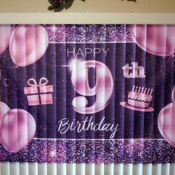 9th Birthday banner