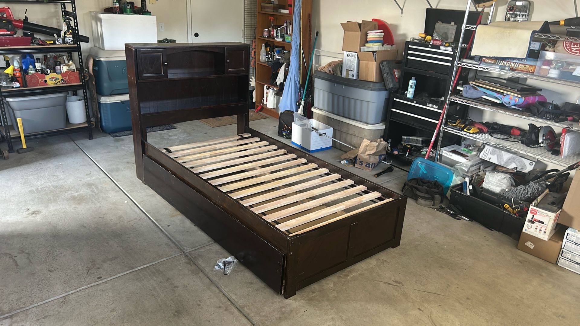 Twin Bed With Trundle, No Mattress 