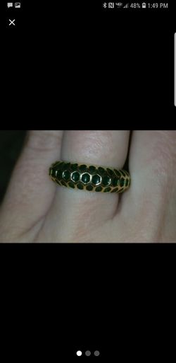 Sterling silver gold plated ring