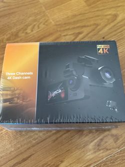 Three channels 4K dash cam