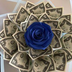 Blue Rose Money Bouquet!!