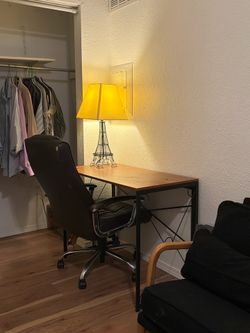 Desk office chair and lamp - all 3
