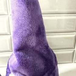 2 - 15” Purple Black White Checkered Christmas Gnomes Dog Toys Decoration