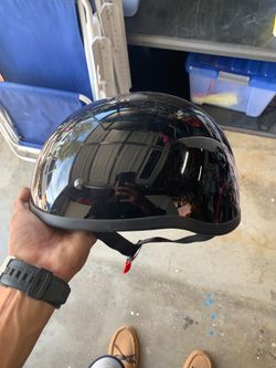 Skid lid motorcycle helmet