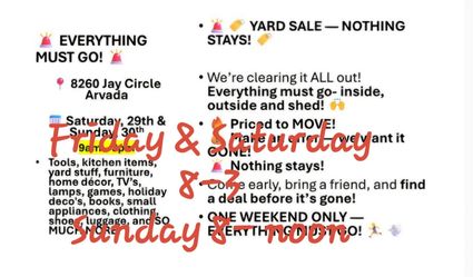 Estate Sale 8260 Jay Circle Arvada