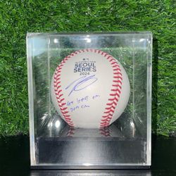Tyler Glasnow Signed 2024 Seoul Series Baseball 