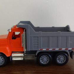 Driven Micro Dump Truck Small Orange & Grey Toy Construction Vehicle