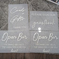 Wedding Signs (Stands Included)