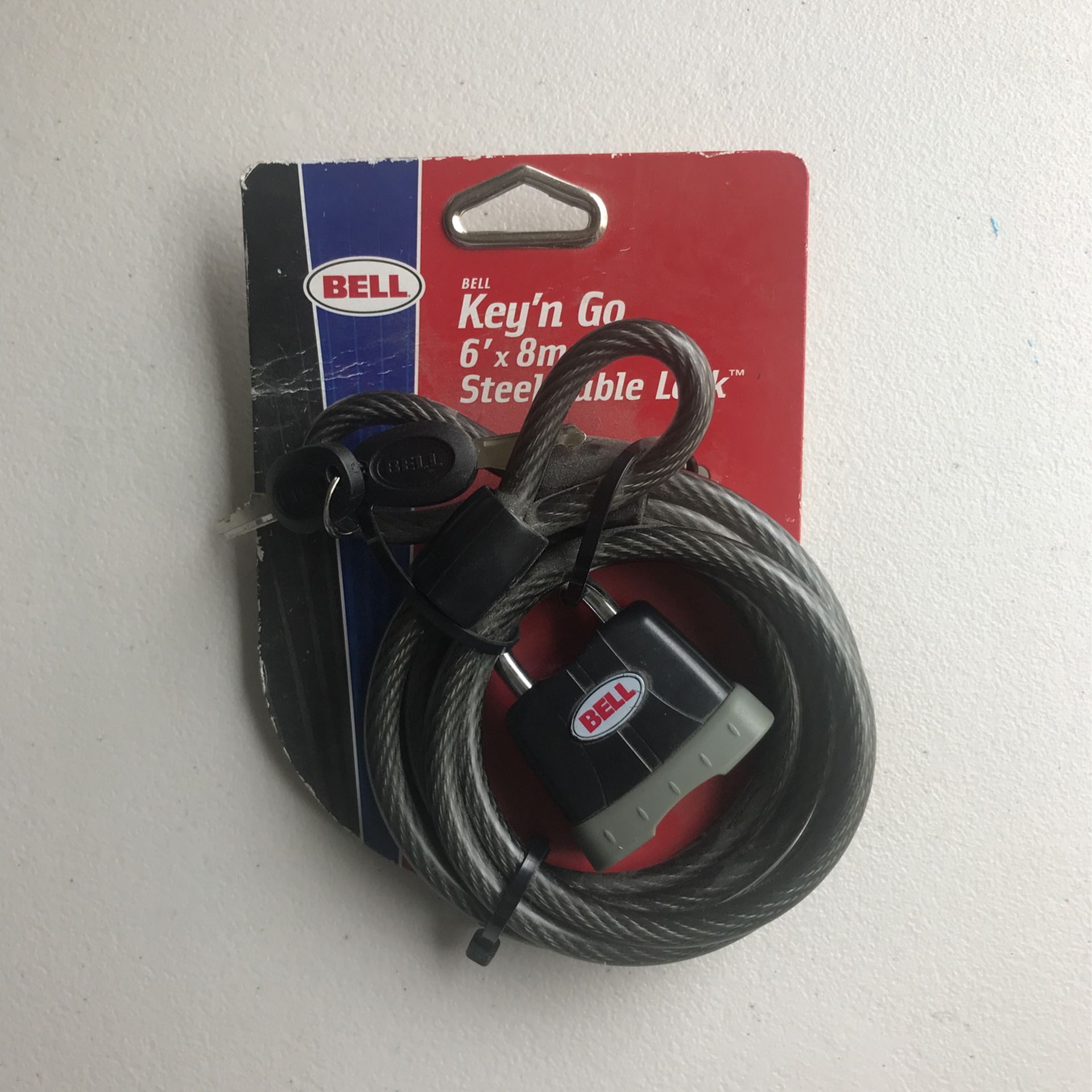 New Bell Steel Cable Bike Lock With Keys