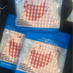 Face Masks 3 For 5$