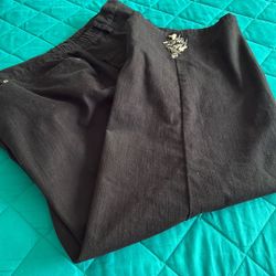 Black Lark Lane Pant With Brad Decorations 