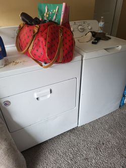 Washer and dryer set 250 cash come pickup