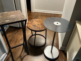 Three beautiful side tables, or plants and more (one is $10, three for $20