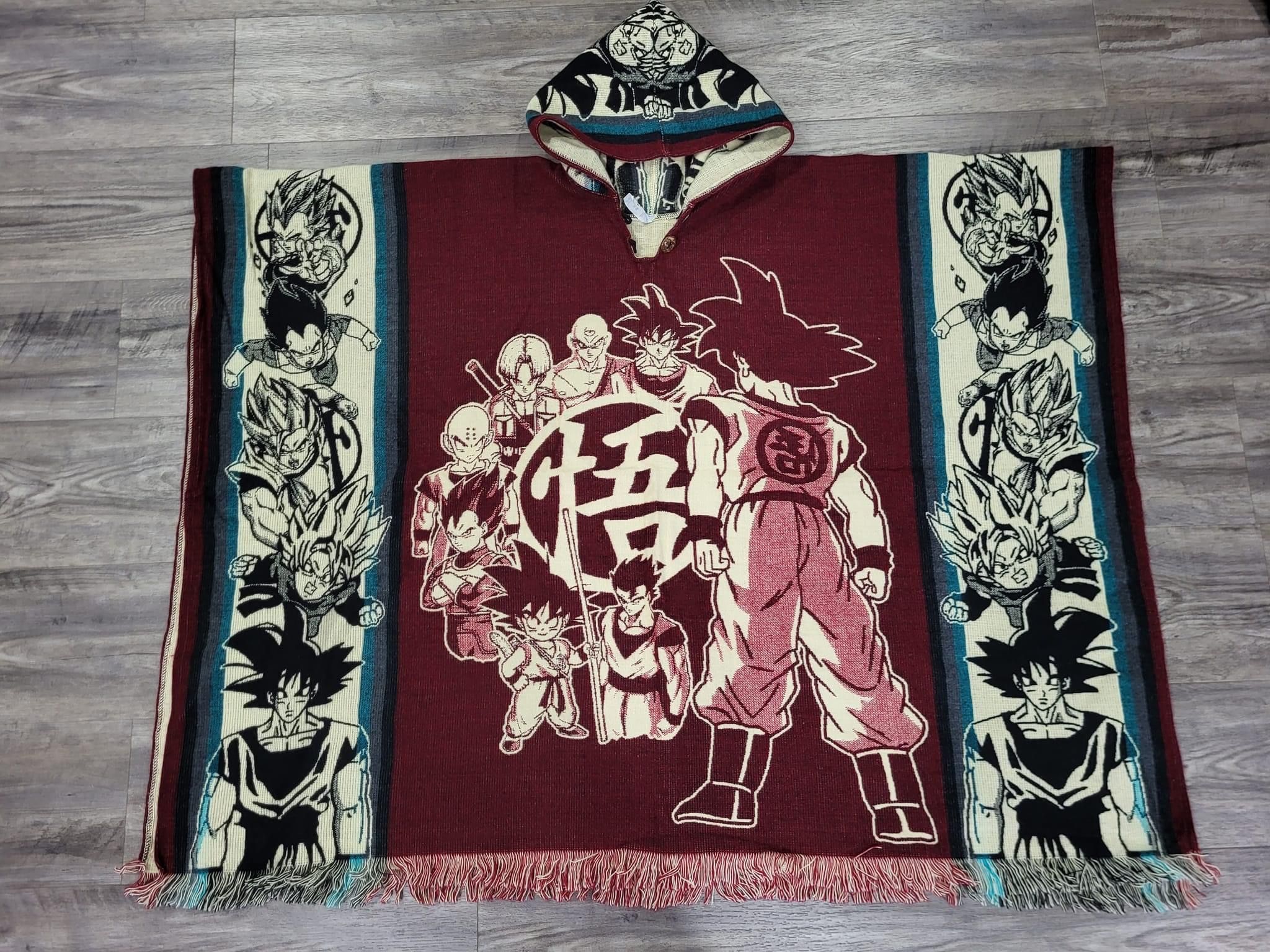 Dragon Ball Z Hooded Poncho ,anime ,goku ,vegeta,Naruto,one Piece,one Punch Man,toys,collectibles ,cartoons,comics,anime Figures,attack On Titan,