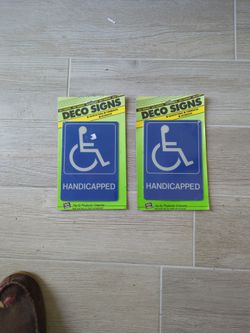HANDICAPPED.    deco  Signs