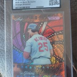 2025 Leaf Vivid In Glorious Technicolor Orange Shimmer Mark McGwire 1/1 #GB-30 CGC