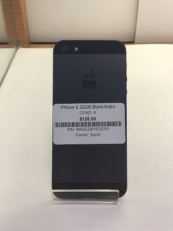 iPhone 5 32GB Slate Black Sprint
