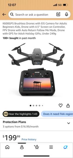 K600 GPS Brushless Drone with EIS Camera