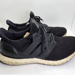 Adidas Ultraboost 4.0 Shoes Mens 7.5 Core Black Running Athletic Workout Sneaker