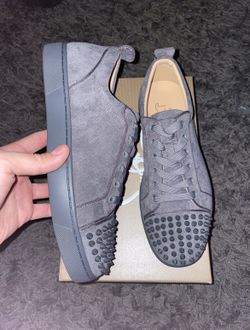Red Bottom Grey Suede Sneaker