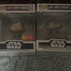 Star War Funko Pops Darth Sidious And Lando Carlissan