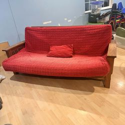 Futon with IKEA mattress and removable cover