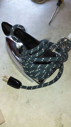 Vintage Chrome Electric Clothes Iron