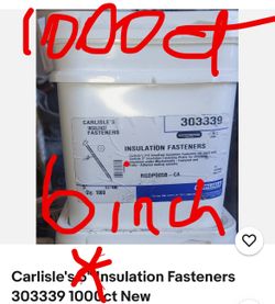 6 Inch Insulation Fasteners 1000ct